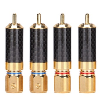 Preffair 4шт Lotus Audio Plug Позолоченный