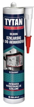 Silikon szklarski i do akwariów BEZBARWNY uszczelniacz Tytan .