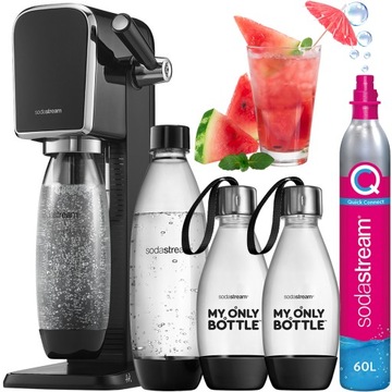 SATURATOR DO GAZOWANIA WODY SODASTREAM ART | BUTELKA 1L + 2x 0,5L + NABÓJ