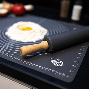 НАБОР ДЛЯ МЕШЕНИЯ СИЛИКОНОВОЙ ДОСКИ, КОВРИК И ВАЛОК 60х40 СМ