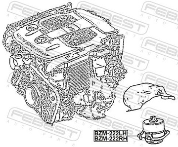FEBEST BZM-222RH LOŽISKO MOTORU