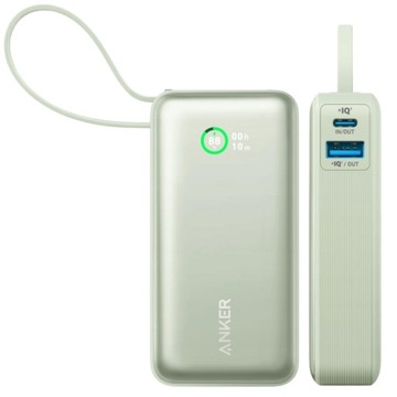 Powerbank Anker Nano 10000mAh 30W z wbudowanym złączem USB-C Zielony