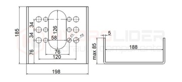 Кронштейн крепления гидропневматического привода тормозов прицепа