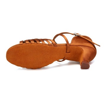 Танцевальная обувь танцевать удобное латиноамериканское коричневое 5,5 см