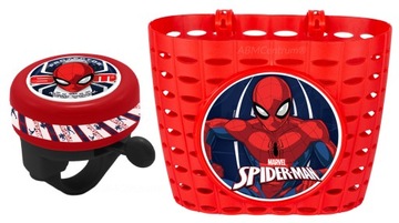 DZWONEK KOSZYK ROWEROWY SPIDERMAN NA HULAJNOGĘ