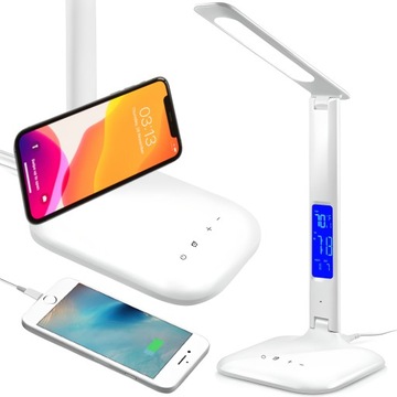 LAMPKA LED BIURKOWA SZKOLNA BIURKO WYŚWIETLACZ LCD