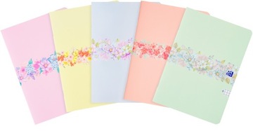 ZESTAW 10 SZT Zeszyt Oxford Floral A5 60k KRATKA