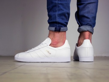 Adidas Gazelle SKÓRA buty męskie trampki białe