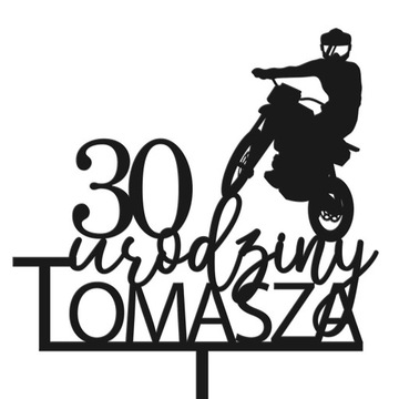 TOPPER MOTOR CROSS ENDURO IMIĘ TORT NAPIS CZARNY