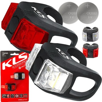 КОМПЛЕКТ ОСВЕЩЕНИЙ ДЛЯ ВЕЛОСИПЕДА KELLYS KLS TWINS ЧЕРНЫЙ