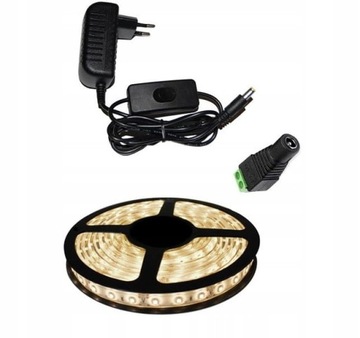 Taśma LED 1m 60/m SMD 3528 b/neutralna+zasilacz z