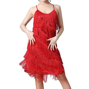 Sukienka z frędzlami Dancewear Damskie frędzle Fringe 3XL