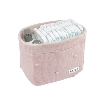 Meyco Baby Mini Knots kosz na towary - soft pink - mały