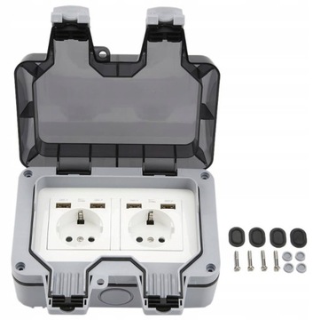IP66 16A Wodoodporne Elektryczne Gniazdo Z USB