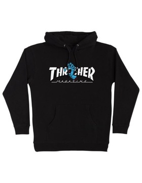 BLUZA Z KAPTUREM Santa Cruz X Thrasher Screaming Logo Black rozm. S