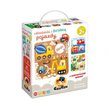 CzuCzu Układanki z dziurką 36 el. Pojazdy