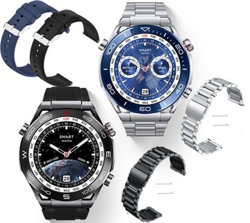 МУЖСКИЕ СМАРТ-ЧАСЫ С РАЗГОВОРАМИ + НАБОР ИЗ 3-Х РЕМЕШКОВ + ФОЛЬГА