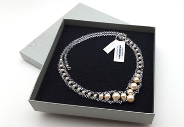 Комплект SWAROVSKI эл. свадьба СЕРЕБРЯНЫЙ темно-синий
