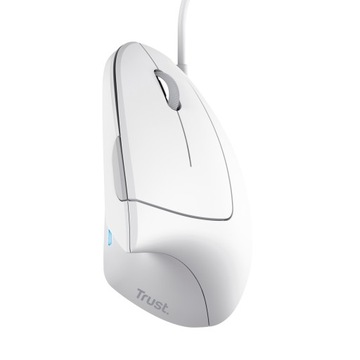 TRUST Mysz przewodowa pionowa ergonomiczna Verto Ergo biała