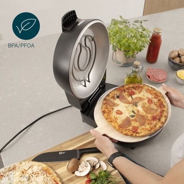 Устройство для выпечки PIZZA BAKER, духовка, термостат, таймер, 1200Вт + камень