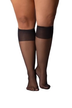 2-PAK QUEEN SIZE Podkolanówki CHARLOTTE 20 r. 5/7 czarne