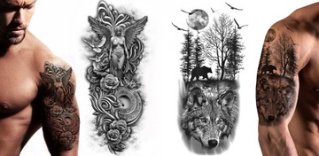 ВРЕМЕННЫЕ ТАТУ МИКС ТАТУ НАБОР ИЗ 5 ДИЗАЙНОВ МОЮЩИЕСЯ ВОДОЙ ТАТУ