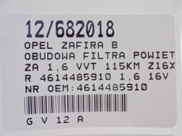OPEL OE 4614485910 POUZDRO FILTRU VZDUCHU