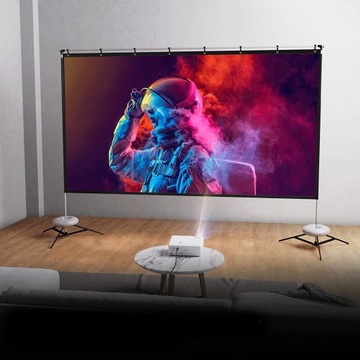 Портативный проекционный экран для улицы 120 дюймов, соотношение сторон 16:9.