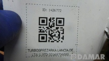 53169706000 TURBO LANCIA DELTA 1.9TD