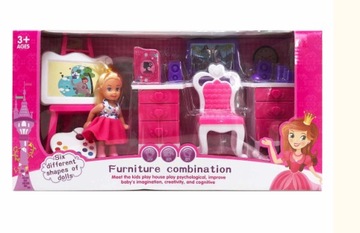 ZESTAW MEBELKÓW DLA LALEK LALKA MEBLE KOMODA