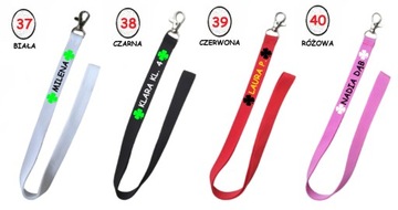 Smycz na klucze z nadrukiem - czterolistna koniczynka