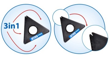 МОЩНЫЙ СКРЕБОК ДЛЯ ЛЕДЯНЫХ ОКОН ФИНСКИЙ СКРЕБОК KUNGS MID-IS 25 СМ, 3 НАКОНЕЧНИКА