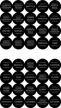 200 наклеек со специями LABELS для баночек, самоклеящиеся и водонепроницаемые.