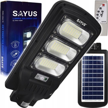 LAMPA SOLARNA ULICZNA DO OGRODU LED CZYJNIK RUCHU ZMIERZCHU + PILOT