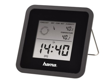 Hama TERMOMETR/HIGROMETR TH50, CZARNY