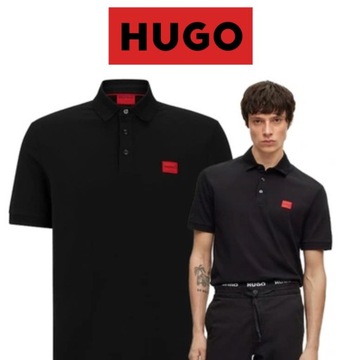 Hugo BOSS koszulka polo męska CZARNA rozmiar XL ORYGINALNA HIT NA LATO