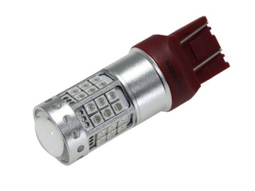 Żarówka LED W21/5W T20 7443 12V DC CANBUS Czerwona