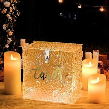 Акриловая свадебная коробка для открыток, конверт, толстый держатель для копилки, стиль A