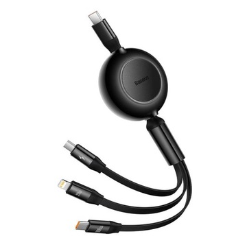 ТЕЛЕФОННЫЙ КАБЕЛЬ BASEUS USB TYPE C 3IN1 MICRO USB LIGHTNING QC 100 Вт 1,1 М