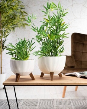 Декоративный цветочный горшок на ножках ДЛЯ ДОМА ЭКО НАБОР 2x ЦВЕТОЧНЫЙ ГОРШОК Вставка-крышка