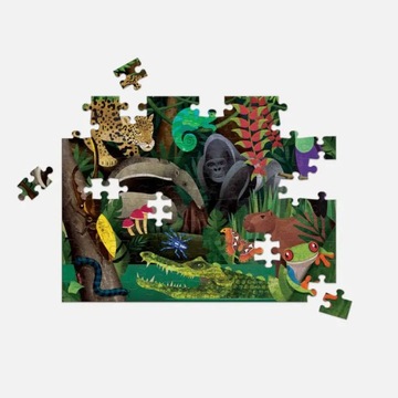 Puzzle dwustronne Las deszczowy 100 el Mudpuppy