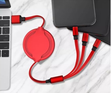 Кабель REWELLED USB-кабель для быстрой зарядки через разъемы microUSB/Lightning/USB-C