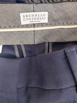 BRUNELLO CUCINELLI SPODNIE bawełniane 36