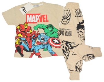 ZARA komplet dres 134-140 9-10 joggers + bluzka MARVEL AVENGERS bawełna