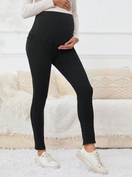 SHEIN Maternity Dżinsy Skinny z szerokim paskiem S/L