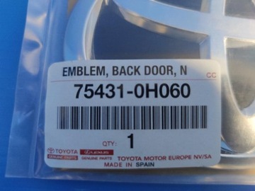 TOYOTA AYGO II 14-21 75431-0H060 NÁPIS ZNAKY ZNAK