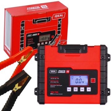 CHARGER 15 Ładowarka Prostownik do akumulatora baterii 12V 4A LCD