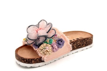 WS1915-11 ПРОФИЛИРОВАННЫЕ ШЛЕПАНКИ С ЦВЕТАМИ, размер 38