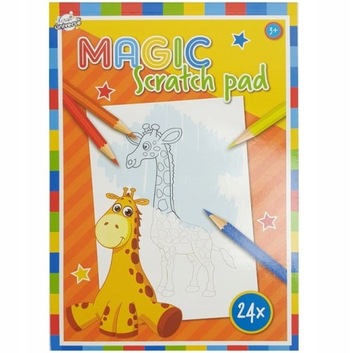 Magiczny blok kolorowanka zdrapka żyrafa