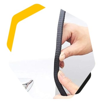 Протектор кромки двери CAR усиленный черный 5м